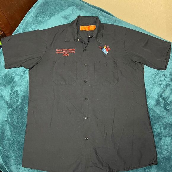 RED KAP Touchtex 2006 Heart of Texas Quadruple Bypass Music Festival Men's Large - Picture 1 of 4